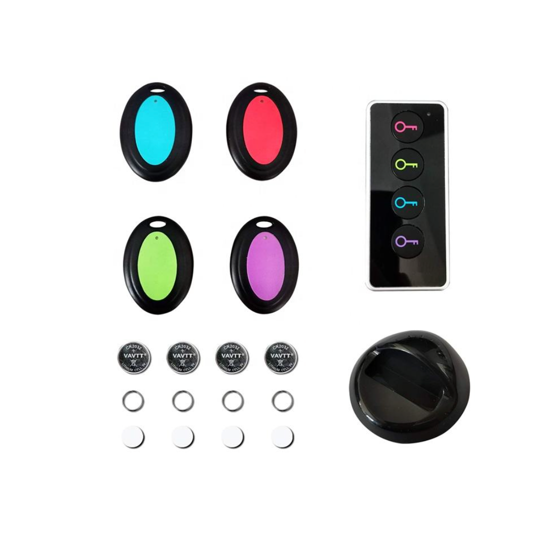Smart 4-in-1 Wireless Key Finder – Anti-Lost Item Tracker with 4 Receivers & Audible Alarm