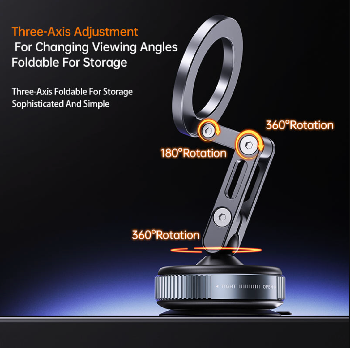 360° Rotating Desktop Phone & Tablet Stand – Adjustable Foldable Device Holder