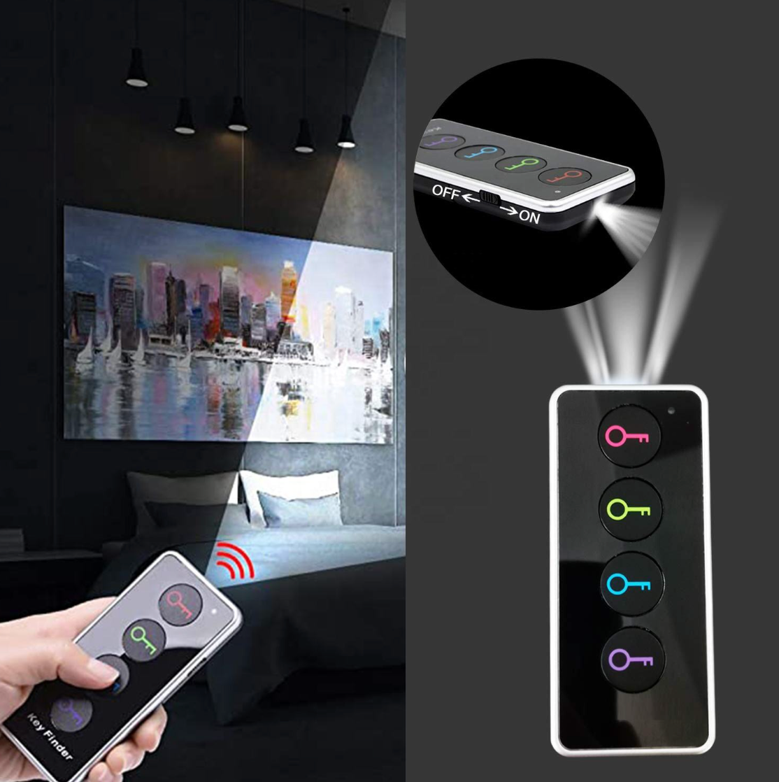 Smart 4-in-1 Wireless Key Finder – Anti-Lost Item Tracker with 4 Receivers & Audible Alarm